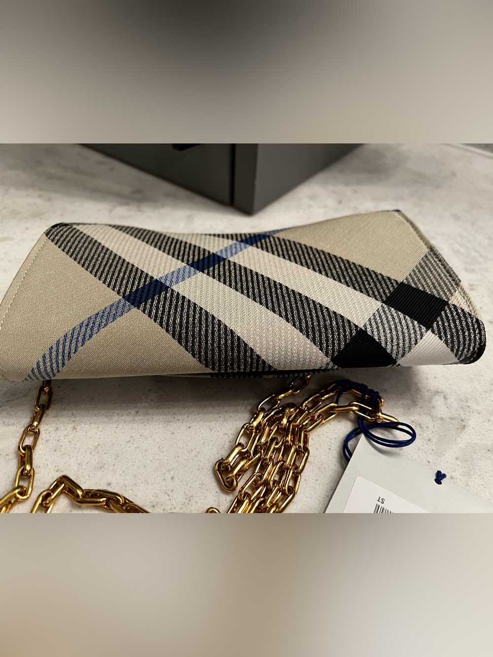 Burberry Lichen Check Chain Wallet - Shoulder Clutch - Picture 8 of 8
